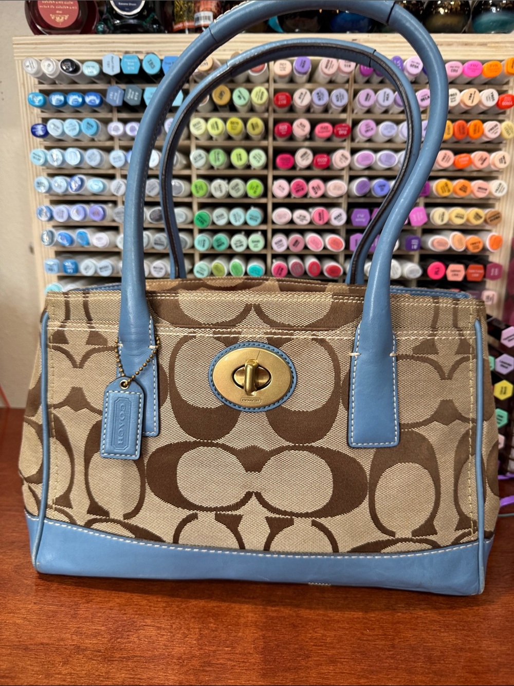 Coach Vintage Hampton Madeline Signature Satchel